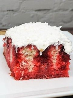 Raspberry Zinger Poke Cake