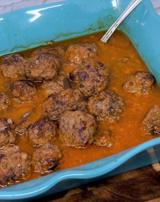 Homemade Meatballs in Mushroom Gravy
