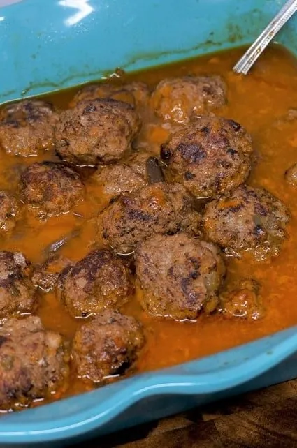 Homemade Meatballs in Mushroom Sauce