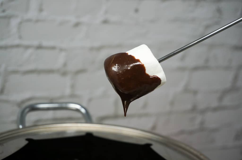 Chocolate Fondue with Marshmallow