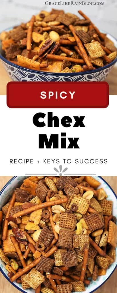Spicy Chex Mix with Mixed Nuts and Cheez-Its