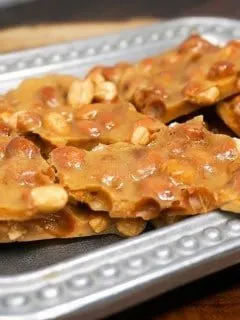 Microwave peanut brittle buttery