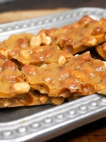 Microwave Buttery Peanut Brittle