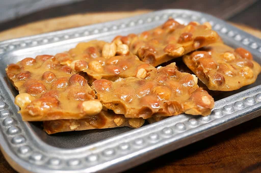 Microwave peanut brittle buttery
