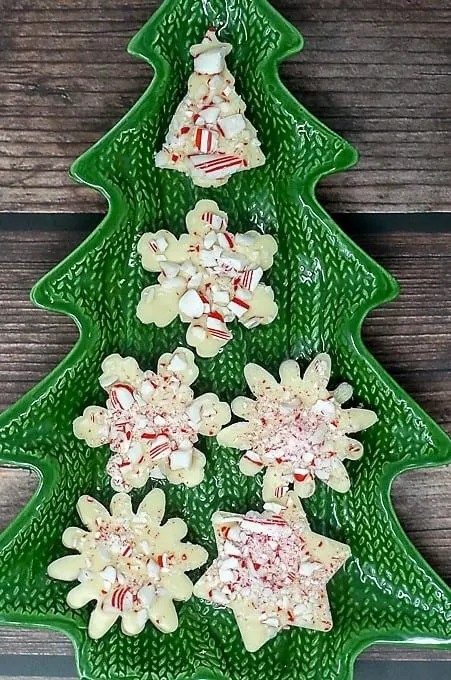 Peppermint candy snowflakes are a great Christmas candy to make for gifts
