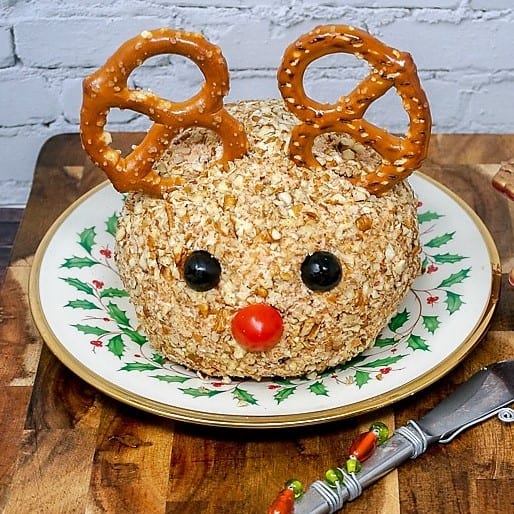 Cheese Ball in the Shape of a Reindeer