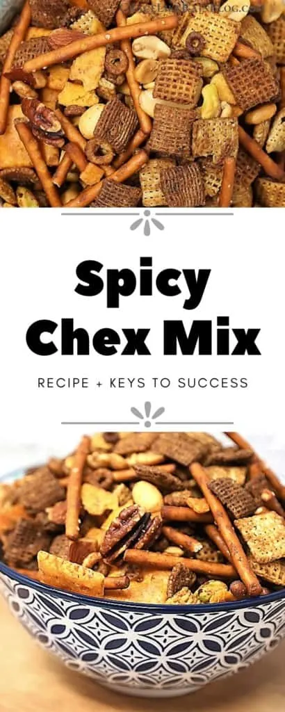 Spicy Chex Mix with Mixed Nuts and Pretzels