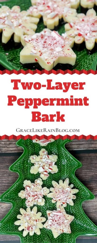 Two-layer peppermint bark