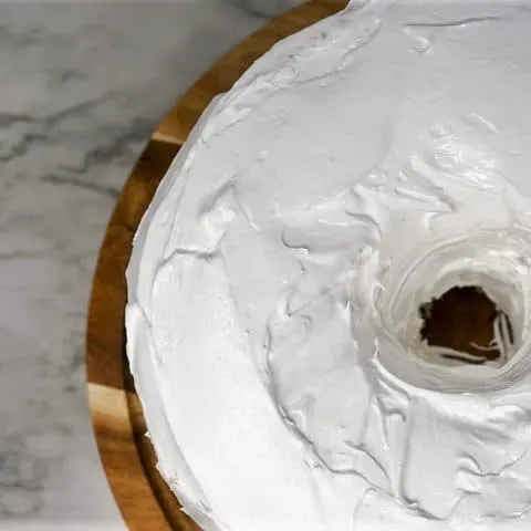 Angel Food Cake with Fluffy White Frosting