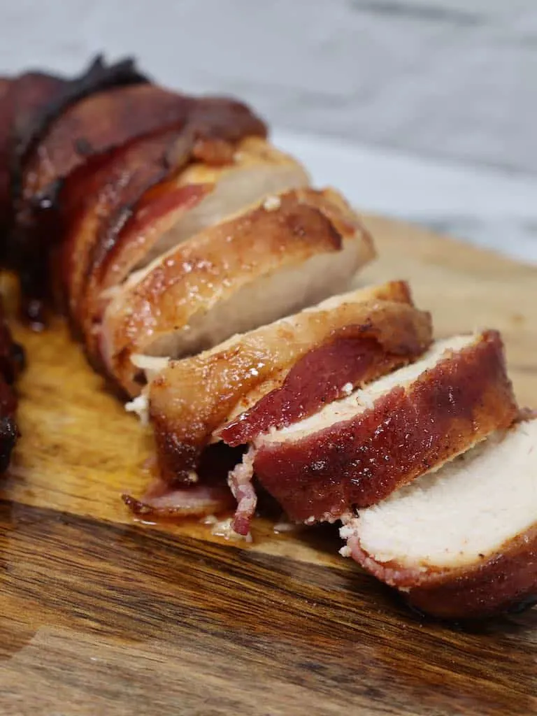 Air Fryer Bacon Wrapped Chicken Breasts