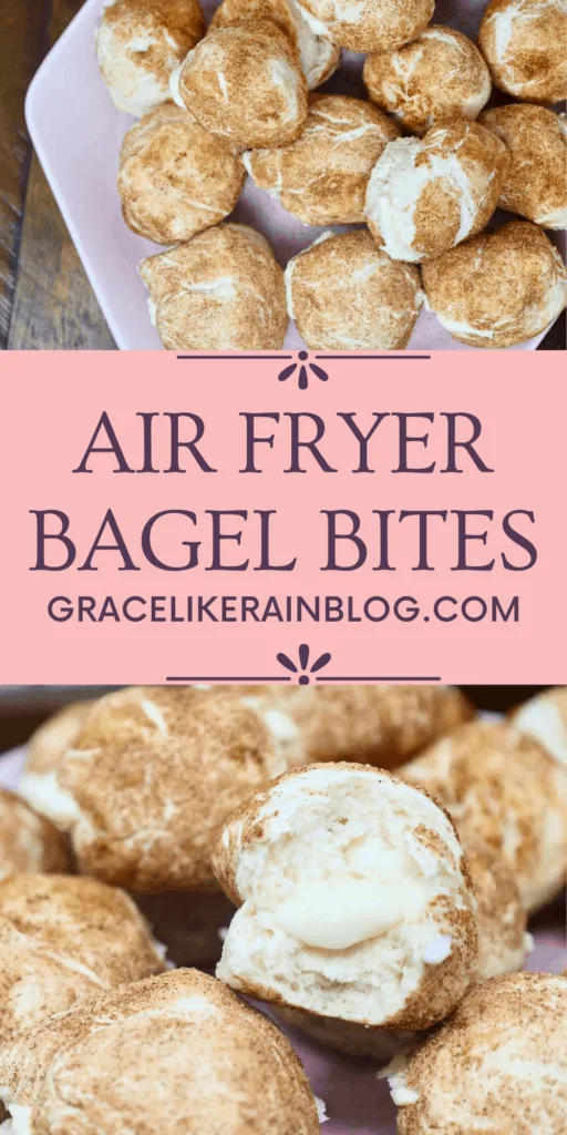 Air Fryer Cream Cheese Stuffed Bagel Bites