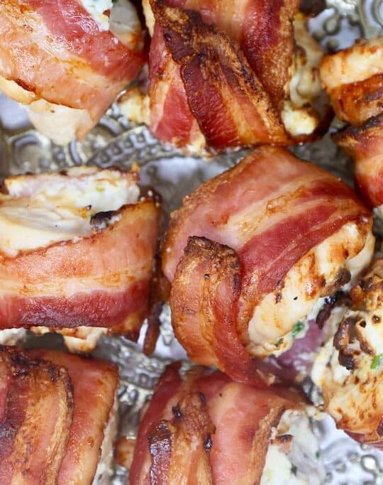 Air Fryer Bacon Wrapped Stuffed Chicken Breast