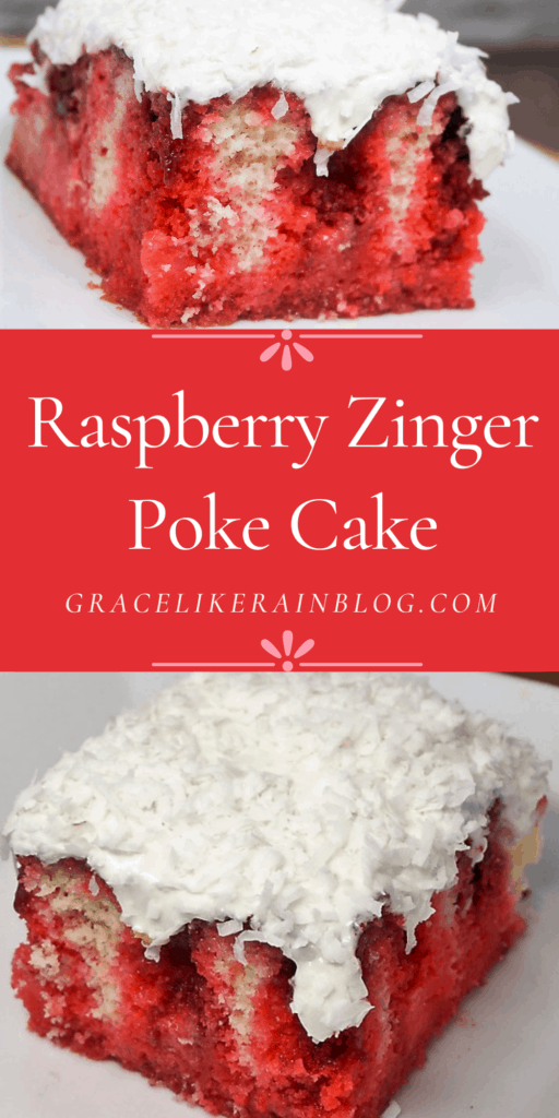 Raspberry Zinger Poke Cake