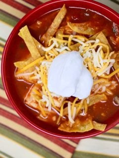 30-minute Chicken Tortilla soup with nacho cheese