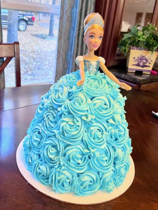 Cinderella Doll Dress Cake Tutorial