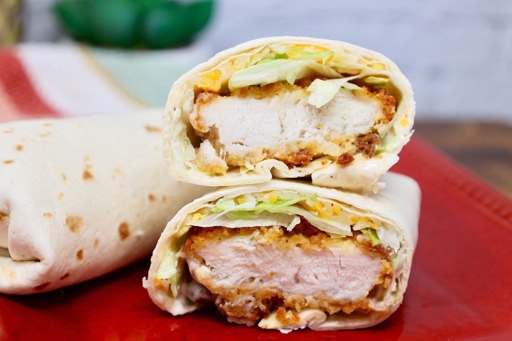 crispy snack wrap with ranch