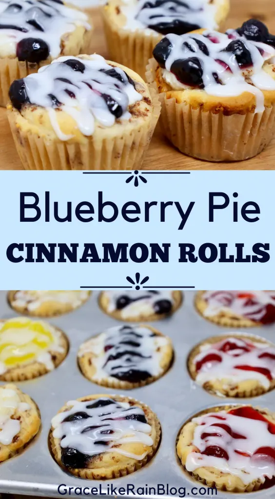 Blueberry Pie Cinnamon Roll Cups