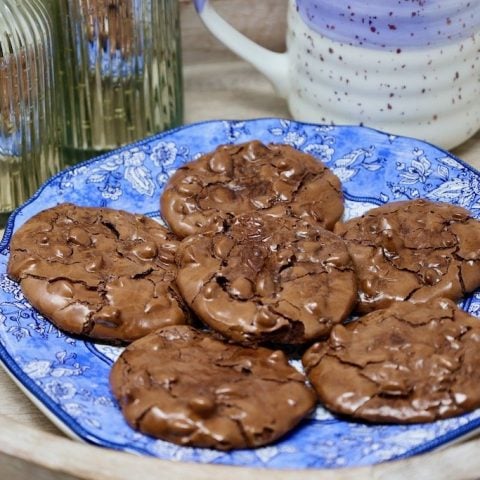 Flourless Fudge Chocolate Chip Cookies