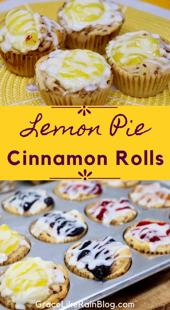 Lemon Pie Cinnamon Roll Cups