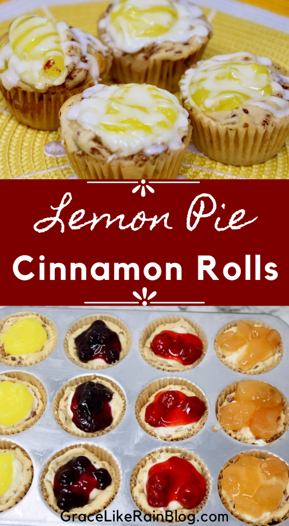 Lemon Pie Cinnamon Roll Cups