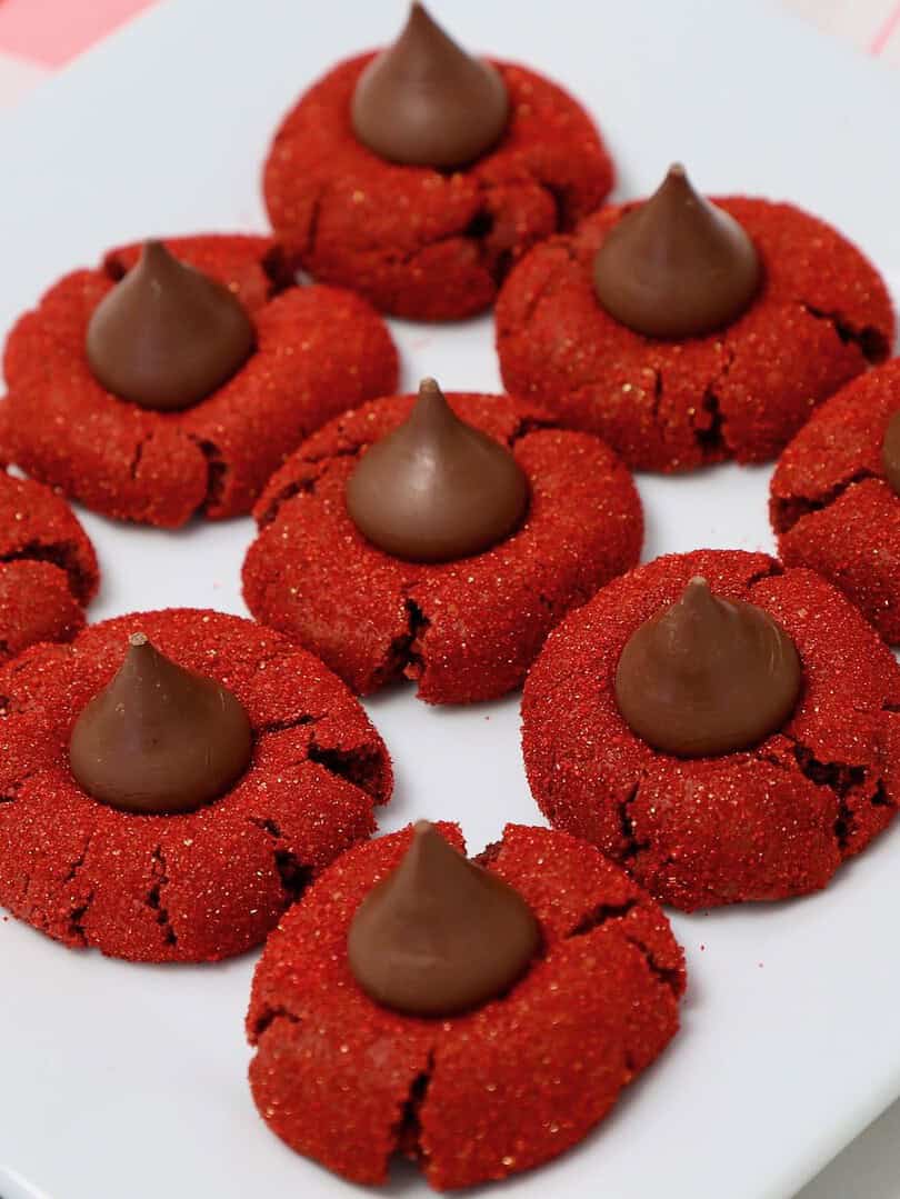 Red Velvet Chocolate Kiss Cookies Grace Like Rain Blog Recipes From