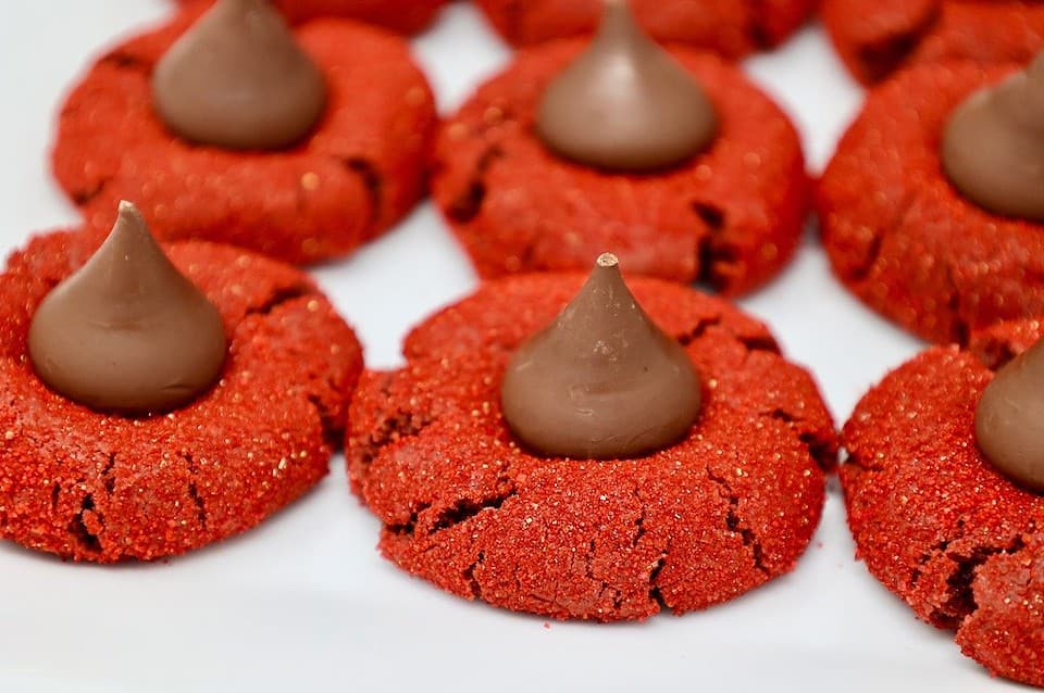 Red Velvet Chocolate Kiss Cookies Grace Like Rain Blog Recipes From