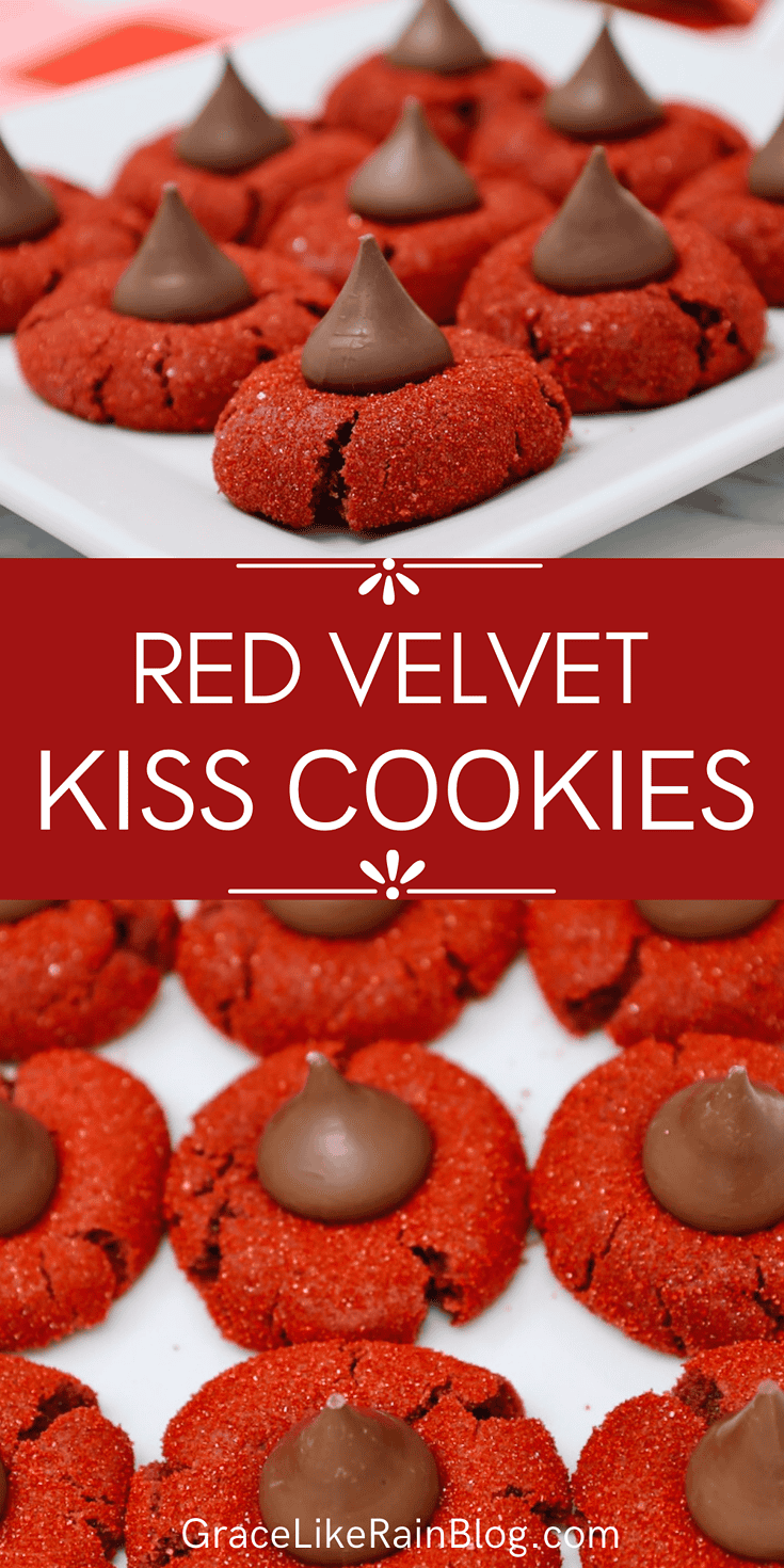 Red Velvet Chocolate Kiss Cookies Grace Like Rain Blog Recipes From
