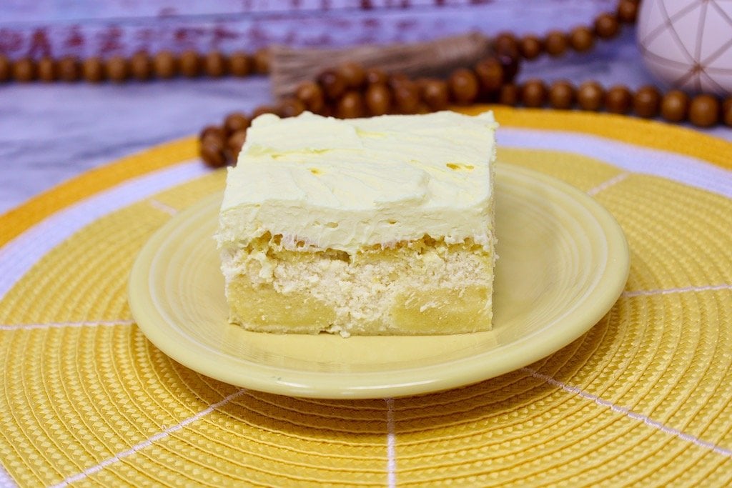 lemon layer cake with lemon frosting