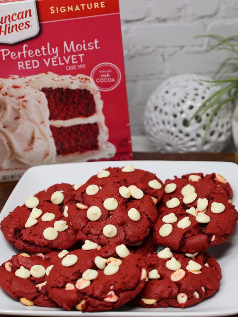 Red Velvet Cookies with Cake mix