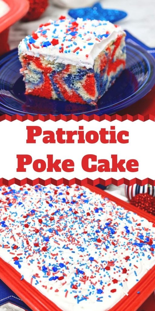 Red White and Blue PatrioticPoke Cake