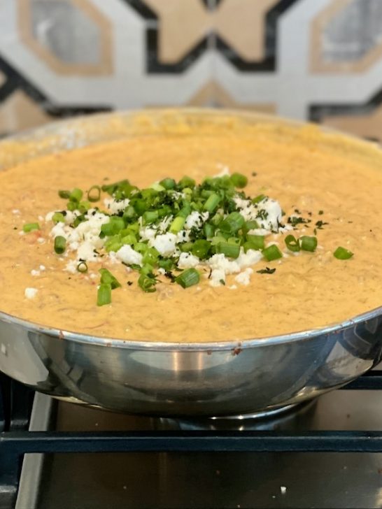 Easy Taco Queso Dip With Ground Beef