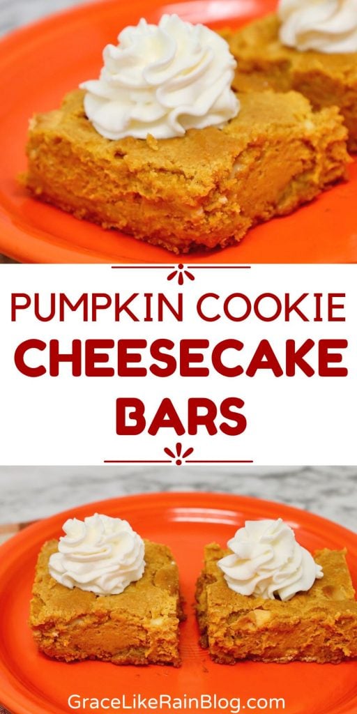 Pumpkin Cookie Cheesecake Bars