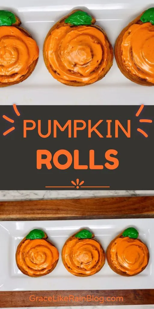 Pumpkin Shaped Cinnamon Rolls