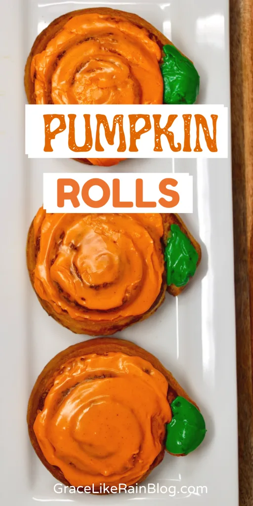 Pumpkin Rolls with Refrigerated Cinnamon Roll Dough