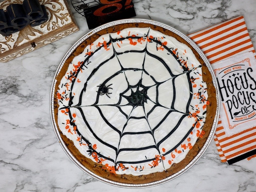 Halloween Spider Web Cookie Cake
