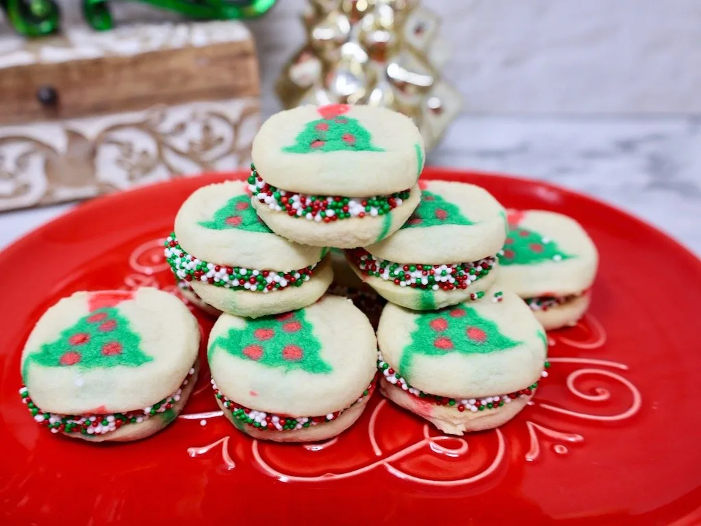 Christmas tree sandwich cookies - Easy Christmas Cookies