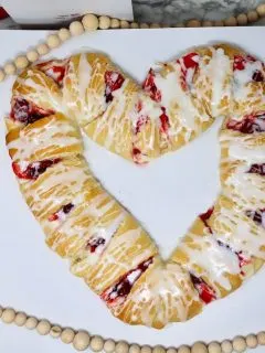 Heart-shaped danish using crescent rolls