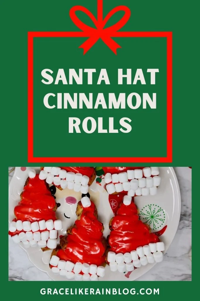 Santa Hat Cinnamon Rolls