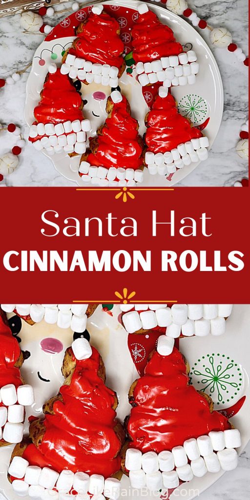 Santa Hat Cinnamon Rolls