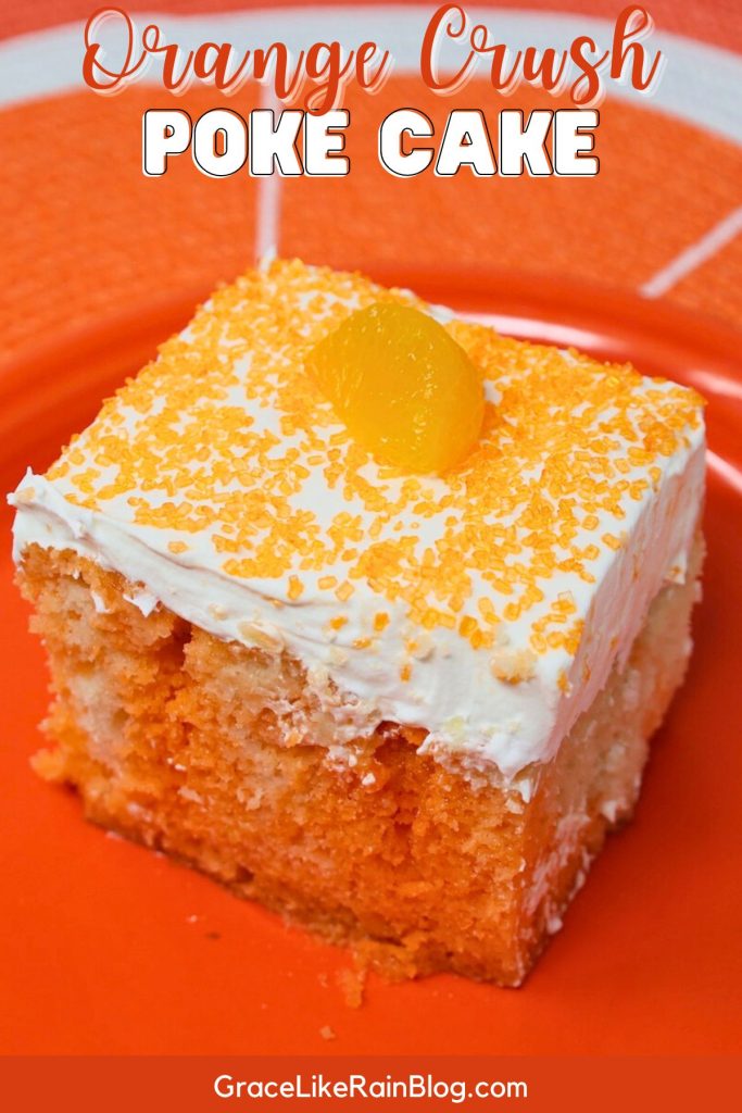 orange crush poke cake with jello