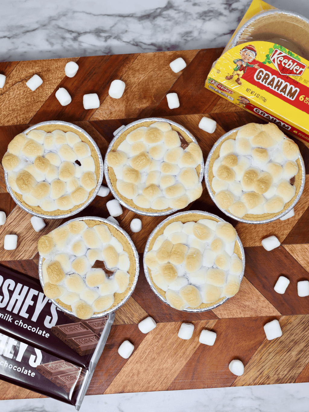 Mini S'mores Pies in Graham Cracker Mini Pie Crusts - Grace Like Rain Blog