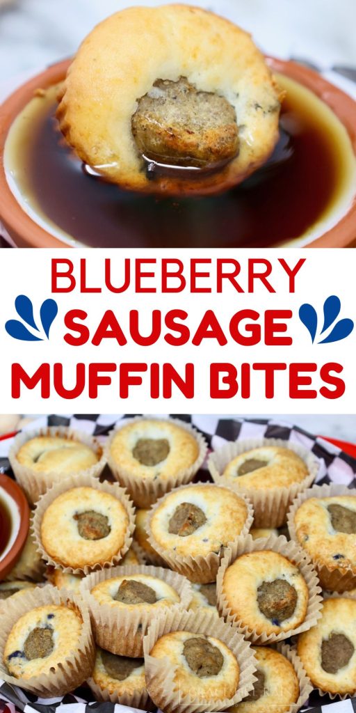 Blueberry Muffin Bites with sausage