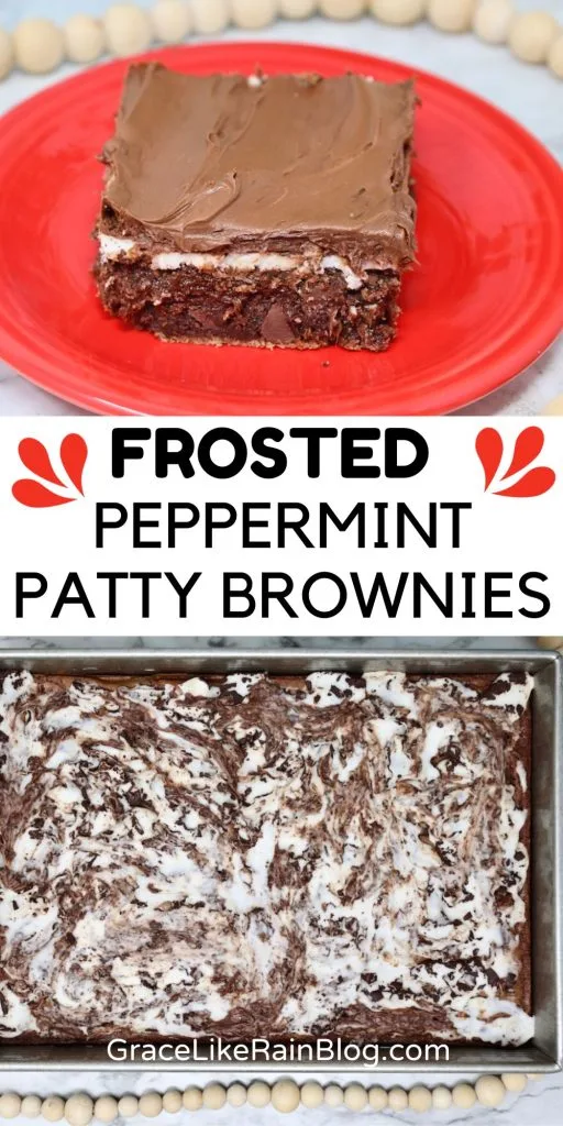 Frosted Peppermint Patty Brownies recipe