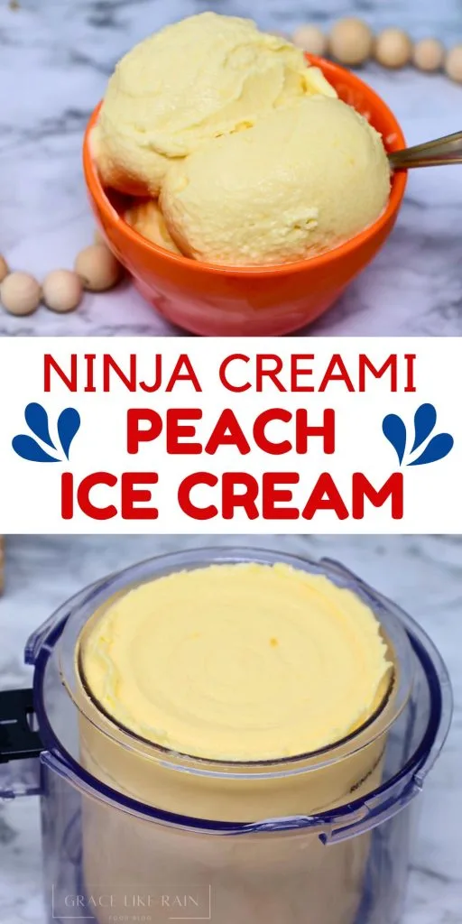 ninja creami peach ice cream recipe