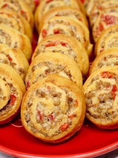 crescent pinwheels with sausage and cream cheese