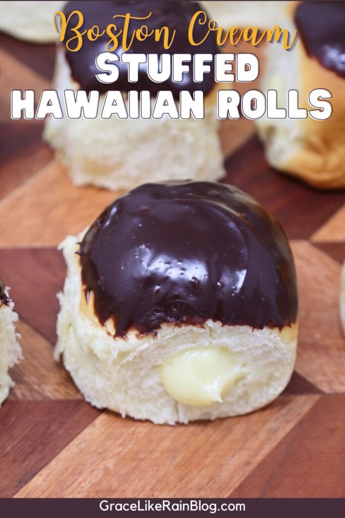Boston Cream Stuffed Hawaiian Rolls