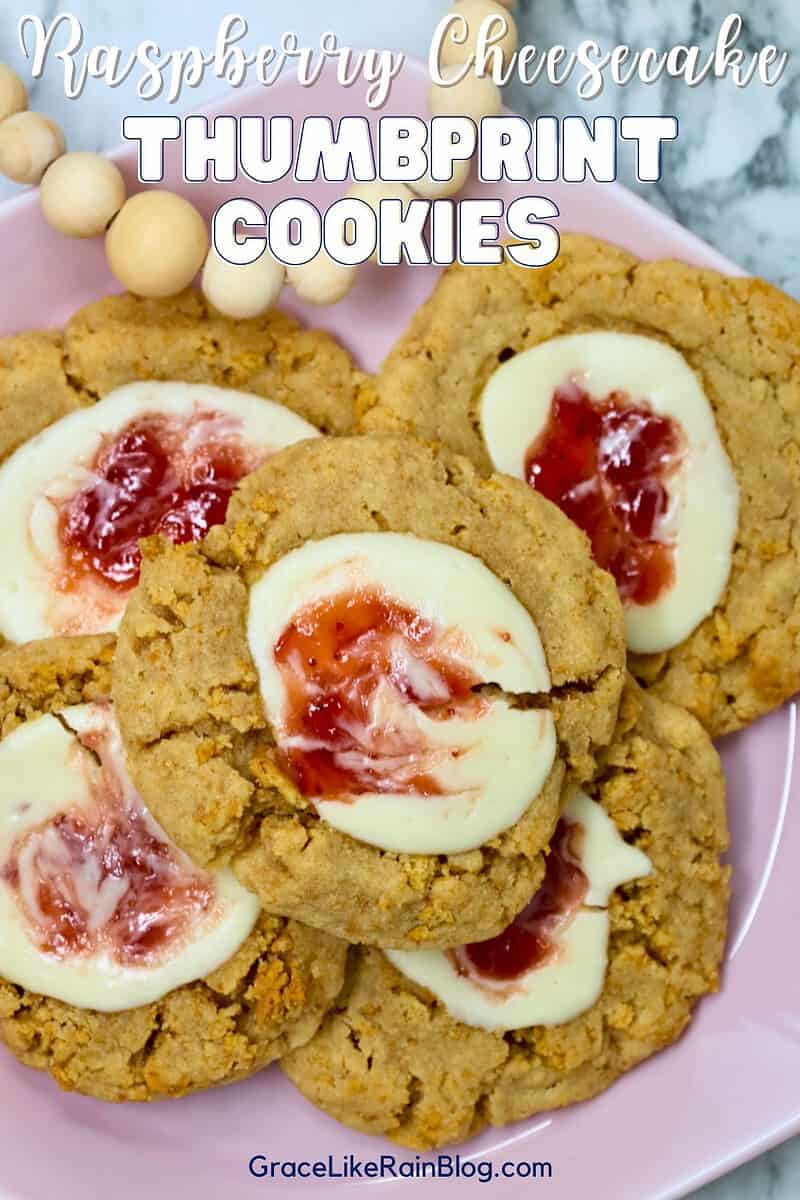 Raspberry Cheesecake Thumbprint Cookies - Grace Like Rain Blog
