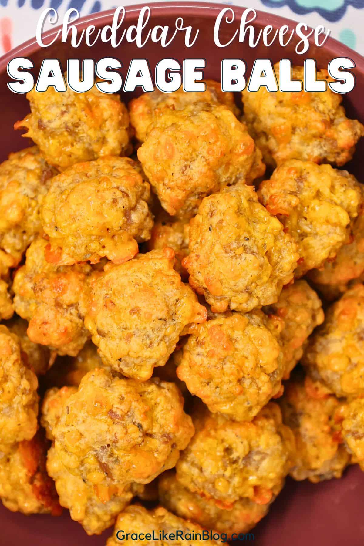 cheddar cheese sausage balls image
