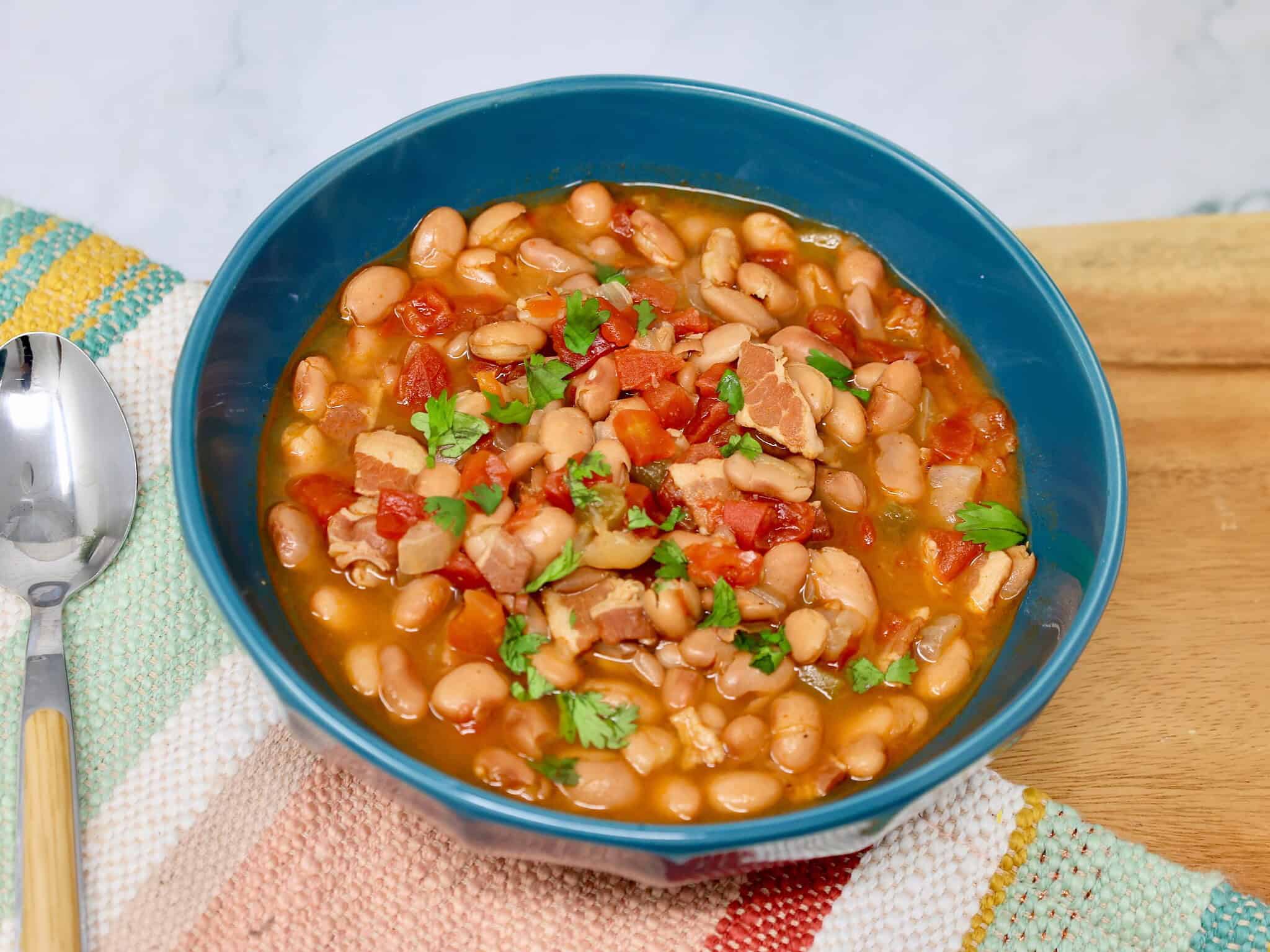 bowl of mexican pinto beans