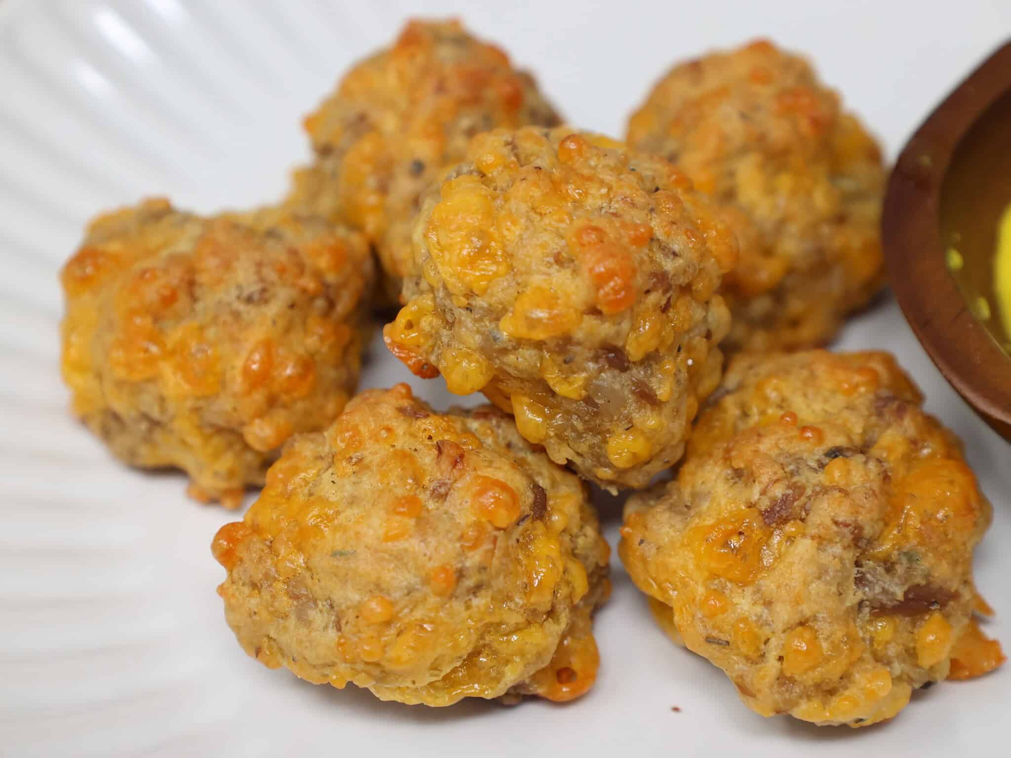cheddar cheese sausage balls with cream cheese